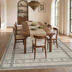 cotiled 6x9 Area Rugs for Living Room: Boho Washable Rug for Dining Room | - Image 7