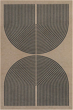 Lahome Enfys Modern Rainbow Easy Jute Office Rug, Outdoor Patio Rug 4x6 - Image 7