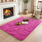 Noahas 2x3 Hot Pink Fluffy Soft Area Rug Non-Slip - Image 4