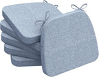 AAAAAcessories D-Shaped Chair Cushions, Machine-Washable Cover, Light Blue by AAAAAcessories