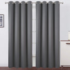 Grey Blackout Curtains/52 x 95 Inch/Set of 2 Panels Thermal Insulated Room by Lemomo