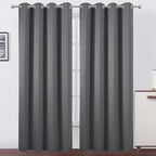 Grey Blackout Curtains/52 x 84 Inch/Set of 2 Panels Thermal Insulated Room by Lemomo