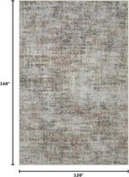 10x14 Area Rugs for Living Room: Washable Abstract Brown Black Carpet | - Image 2