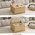 LYNCOHOME 31.5" Fluted Lift Top Coffee Table - Image 6