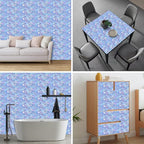 HOMETITUTE Shimmering Lilac Blue Wave Pattern Wallpaper Peel and Stick Contact - Image 8