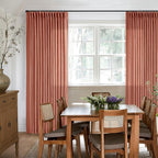 Pleated Farmhouse Firebrick Linen Curtains 102 Inches Long - Image 8