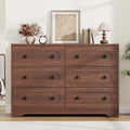 Garvee 6 Drawer Dresser for Bedroom, Wooden Mid Century Modern Chest of Drawers by Garvee