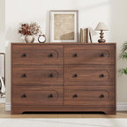 Garvee 6 Drawer Dresser for Bedroom, Wooden Mid Century Modern Chest of Drawers by Garvee