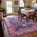 Purple Area Rugs for Living Room, 4x6 Washable Rugs for Bedroom, Non-Slip Retro - Image 7