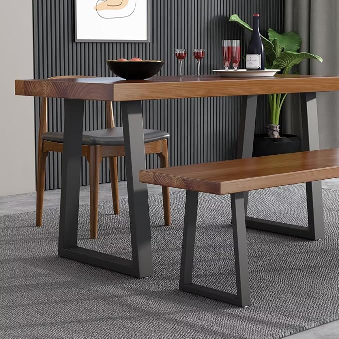 Metal Table Legs 28 inch, Heavy Duty DIY Industrial Desk Furniture Legs Set of - Image 3