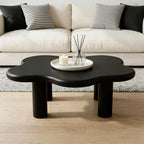 40" Cloud Coffee Table with 4 Round Table Legs, Modern Irregular Center Table - Image 5