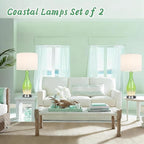 BesLowe 26in Tall Glass Table Lamps Set of 2 - Image 7