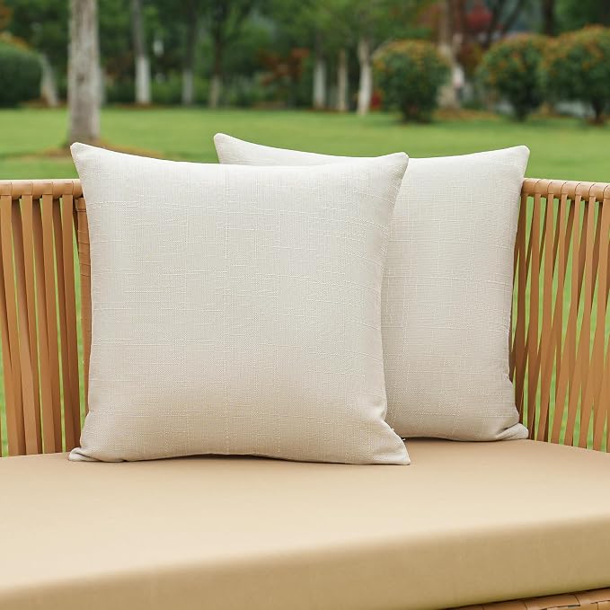 NiNi ALL Pack of 2 Decorative Outdoor Waterproof Pillow Covers Square Garden - Image 8