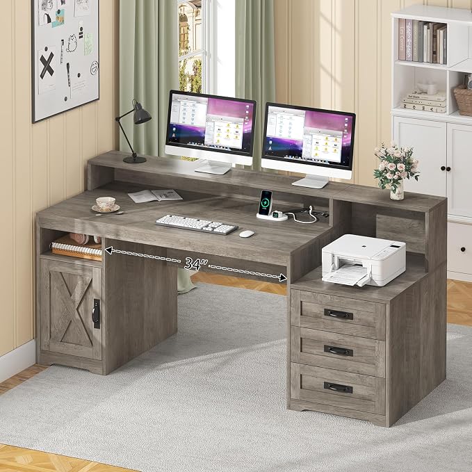 TVU Farmhouse Computer Desk - Image 8