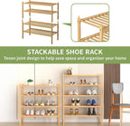 ROMGUAR CRAFT 5 Tier Bamboo Shoe Rack - Image 5