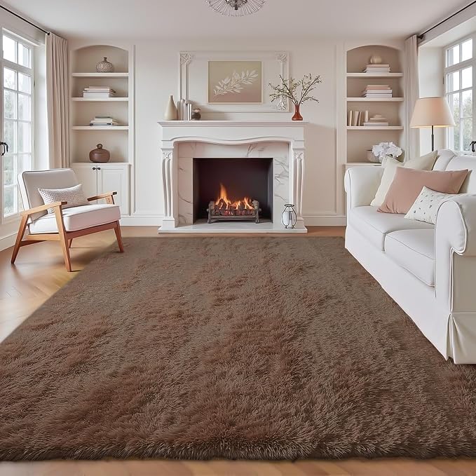 6x9 Area Rug for Living Room: Fluffy Shag Soft Washable Rugs Large Fuzzy Plush by VECARF
