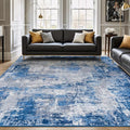 Rugflix 8x10 Area Rugs for Living Room, Washable Blue Grey Large Rug | Machine by RugflixAreaRugs