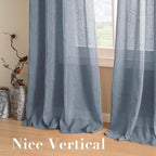 H.VERSAILTEX Linen Curtains Flax Linen Blended Curtain Panels - Image 7