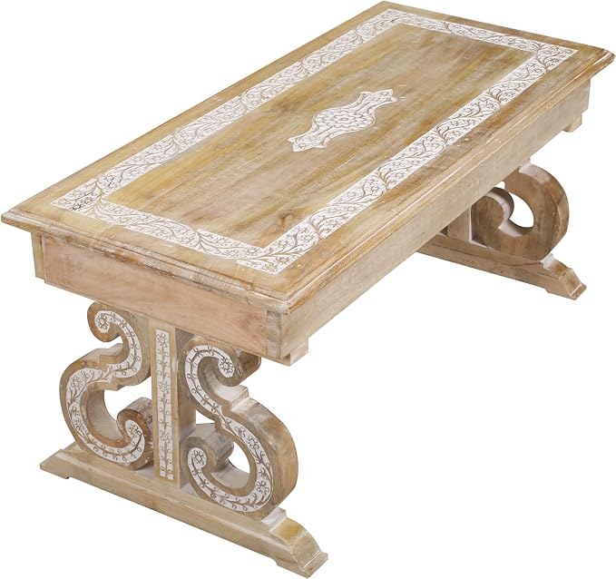 Lightnpro Mango Wood Rectangular Coffee Table - Image 6