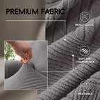 Recliner Loveseat Covers, 4-Piece Stretch Geometric Strokes Jacquard Reclining - Image 3