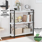 HCHQHS Bookshelf, 3-Tier Industrial Bookcase, Open Book Shelf, Freestanding - Image 4