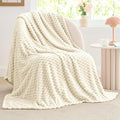 BEDELITE Cream Throw Blanket for Couch, Soft Cozy Gifts for Women, 50 * 60 | 3D by BEDELITE