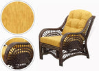 Malibu Lounge Set of 4: 2 Natural Rattan Wicker Chairs, Three-Seater Sofa - Image 4