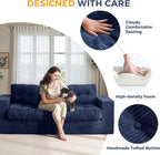 MAXYOYO Oversized Loveseat Sofa Couch, Upholstered Bean Bag Chair Cloud 3-Seat - Image 7