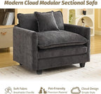 WUTUTUEE 41'' Modern Chenille Oversized Chair, Upholstered Accent Living Room - Image 7