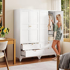 Letaya Metal Armoire Wardrobe Closet - Image 2