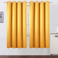 Yellow Thermal Blackout Curtains/52 x 72 Inch/Set of 2 Panels Room Darkening by Lemomo