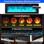 chartustriable 81IN LED TV Stands w/50 inch Fireplace Power Outlet - Image 4