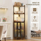EOYUTLLY Corner Bar Cabinet - Image 5