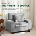 DOPEDIO Modern Living Room Sofa Set, 71.25" Chenille Loveseat - Image 7