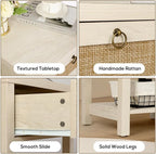 VOWNER Rattan Nightstands Set of 2 - Image 6