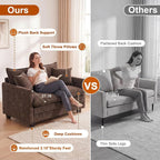Loveseat Sofa Cloud Sofa Couch 50'', Modern Loveseats 2 Seat Couch 27" Deep Seat - Image 5