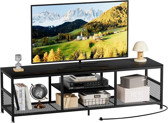 VECELO TV Stand with Power Outlets by VECELO