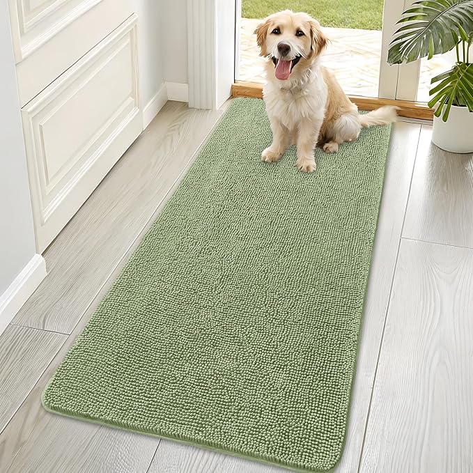 OLANLY Dog Door Mat for Muddy Paws 70x35, Super Absorbent Chenille Mud Mat | by OLANLY