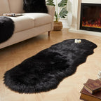 AMTOVO Faux Sheepskin Rug, 2 x 6 ft Faux Fur Rug - Image 2