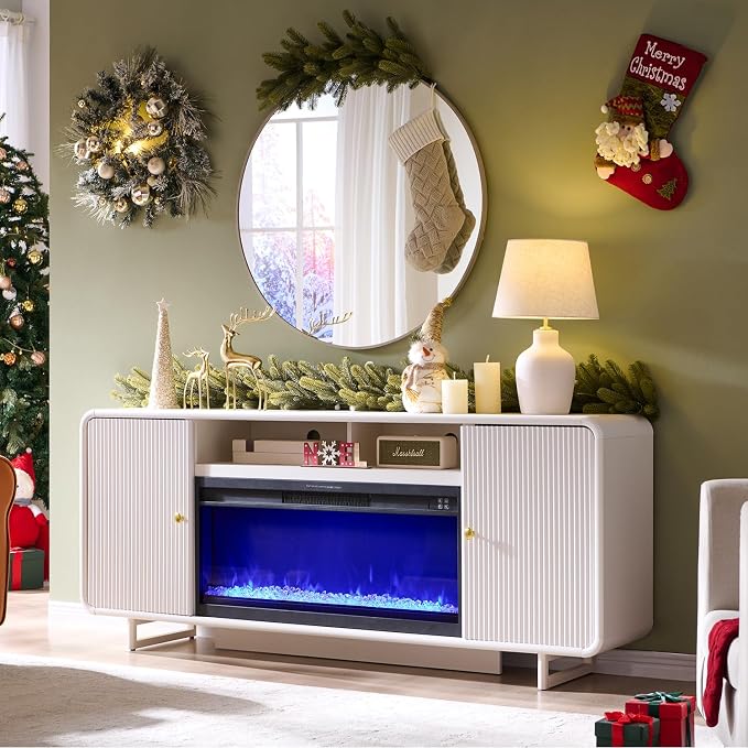 IFGET 70" Fluted Fireplace TV Stand - Image 7