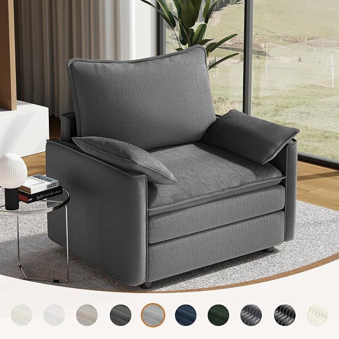 Vesgantti 40" Single Seat Sofa, Comfy Cloud Couch Deep Seat Upholstered Couch - Image 8