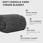L'AGRATY Chunky Knit Throw Blanket - Image 2