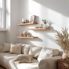 YYWUOJJ Wood Floating Shelves for Wall Decor, Rustic Wall Shelves for Bedroom - Image 5