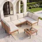 Aoxun 5-Piece Patio Furniture Set, Wicker Outdoor Furniture by Aoxun