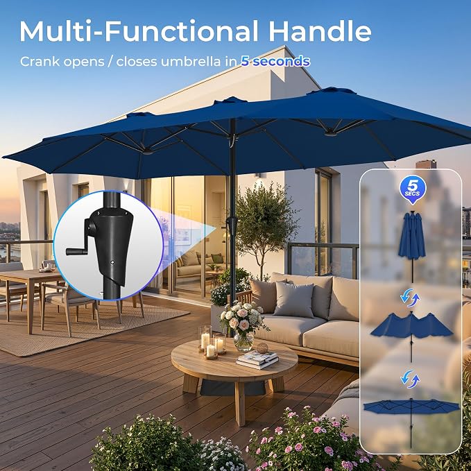 SUPERJARE 15FT Outdoor Patio Umbrella - Image 6
