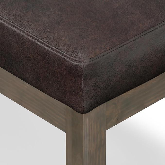 SIMPLIHOME Milltown Small Ottoman Bench - Image 8