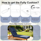 Chaise Lounge Cushions Outdoor 72x21x6 Inch, Fade Resistant 6'' Thicken Outdoor - Image 7