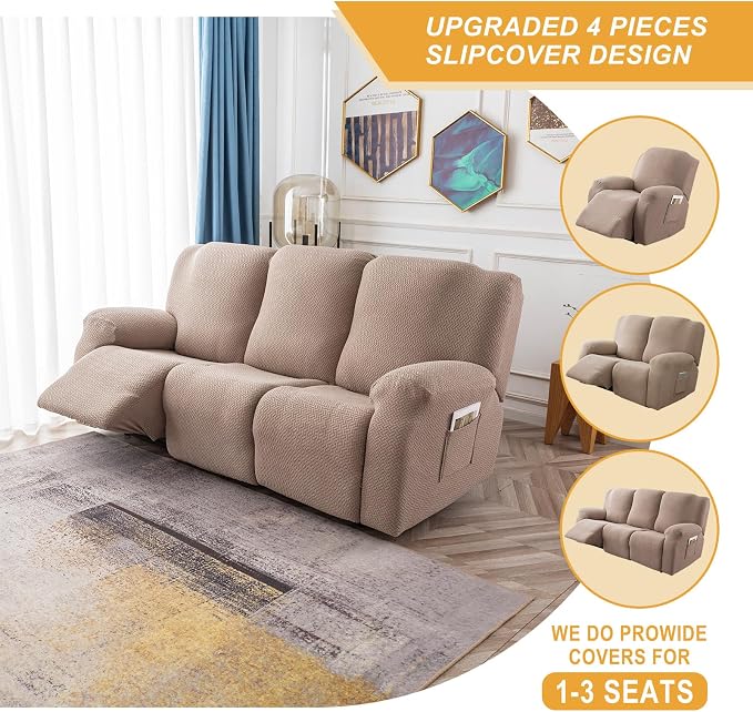 Genina Recliner Cover Stretch Couch Covers, Sofa slipcover - Image 2