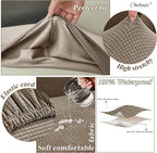 CALBODE 14Pcs Outdoor Stretch Cushion Covers, Waterproof Outdoor Chair Cushion - Image 3