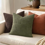 MIULEE Olive Green Decorative Throw Pillow Covers - Image 3